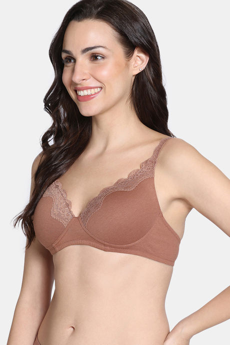 Zivame Padded Non Wired Medium Coverage T-Shirt Bra - Argan Oil — image 4